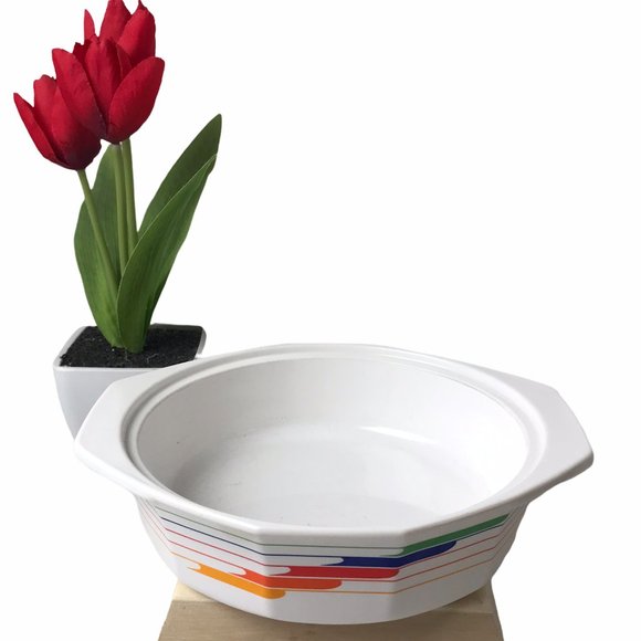 HTF Vintage 1980's Studio Nova HiFi 2" No Lid 1.5 Qt. Casserole Dish Rainbow - Picture 1 of 7